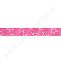 Lint open ster 10mm - Pink Wit