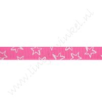 Lint open ster 10mm - Pink Wit