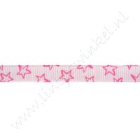 Lint open ster 10mm - Roze Pink