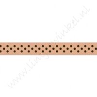 Satijnlint Stip 10mm - Beige Bruin