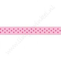 Satinband Punkte 10mm - Rosa Pink