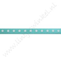 Satijnlint Stip 6mm - Tiffany Wit