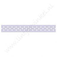 Stippenlint 10mm - Lavendel Wit