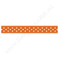 Stippenlint 10mm - Oranje Wit
