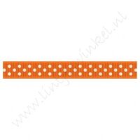 Stippenlint 10mm - Oranje Wit