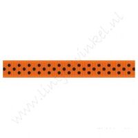 Stippenlint 10mm - Oranje Zwart