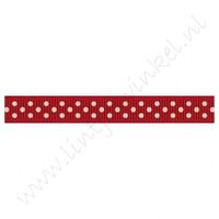 Stippenlint 10mm - Rood Wit
