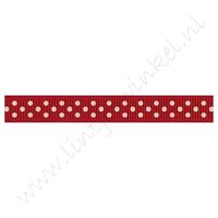 Stippenlint 10mm - Rood Wit
