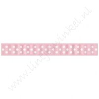 Stippenlint 10mm - Roze Wit