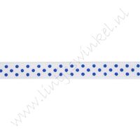 Stippenlint 10mm - Wit Donker Blauw