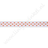 Stippenlint 10mm - Wit Oranje
