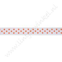 Stippenlint 10mm - Wit Oranje