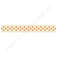 Ripsband Punkte 10mm - Hell Gelb Orange