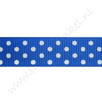 Stippenlint 16mm - Donker Blauw Wit