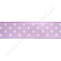 Stippenlint 16mm - Lavendel Wit