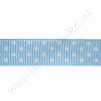 Stippenlint 16mm - Licht Blauw Wit