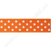 Stippenlint 16mm - Oranje Wit