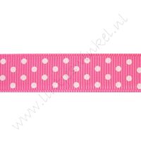 Stippenlint 16mm - Pink Wit