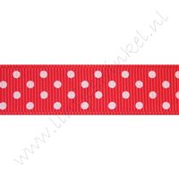 Stippenlint 16mm - Rood Wit