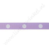 Stippenlint Groot 10mm - Lavendel Wit