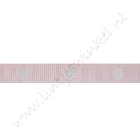 Stippenlint Groot 10mm - Licht Roze Wit