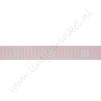 Stippenlint Groot 10mm - Licht Roze Wit