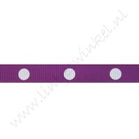 Stippenlint Groot 10mm - Violet Wit