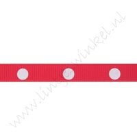 Stippenlint Groot 10mm - Rood Wit