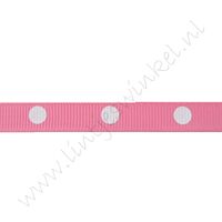 Stippenlint Groot 10mm - Roze Wit