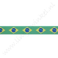 Satijnlint vlag 12mm - Brazilië