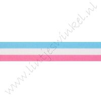 Lint vlag 16mm - Roze Wit Licht Blauw