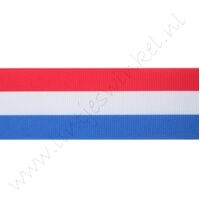 Ripsband Flagge 38mm - Rot Weiß Blau (Hell)