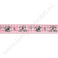 Baby Band 12mm - Wusel & Pip Karo Rosa