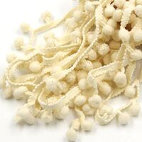 Pompom band 10mm (afmeting bolletje) - Creme