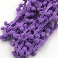 Pompom band 10mm (afmeting bolletje) - Lavendel