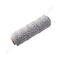 Bakers Twine (Baumwollkordel) 1mm - Grau Weiß