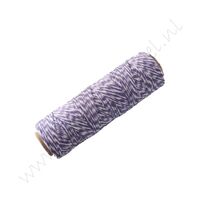 Bakers Twine (katoenkoord) 1mm - Paars Wit