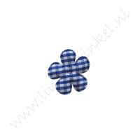 Bloemetje 25mm - Ruit Donker Blauw