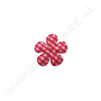 Bloemetje 25mm - Ruit Rood