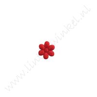 Bloemetje 13mm - Satijn Rood (4 st.)