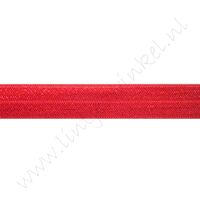 Omvouwelastiek 16mm - Foldover (FOE) Rood