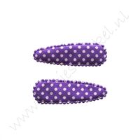 Haarspeldhoesjes 5,5 cm - Polka Paars (2 st.)