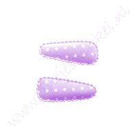 Haarspeldhoesjes 3,5 cm - Satijn Lavendel Stip (2 st.)