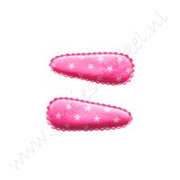 Haarspeldhoesjes 4,5 cm - Ster Pink Wit (2 st.)