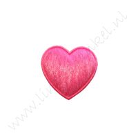 Herz 20mm - Pelz Pink