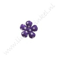 Blume 20mm - Stoff Polka Lila