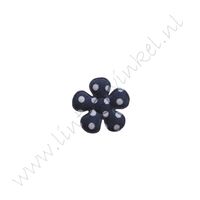 Bloemetje 20mm - Stof Polka Marine