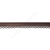 Biaisband Gehaakte Rand 12mm - Bruin