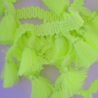 Fransenband 38mm - Neon Gelb