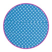 Krullint 10mm - Polka Aqua